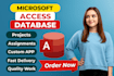 design ms access database assignments and projects