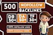 make da DR and tf nofollow homepages contextual backlinks