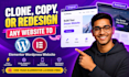 clone, copy, or duplicate a website to elementor  website