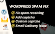 fix wordpres spam issues, form spam issue captcha issue, google recaptcha bots