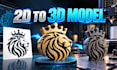 convert any 2d image, logo, sketch, png, jpg, svg to 3d printable stl, obj, 3mf
