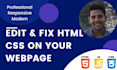 edit html and css on your webpage