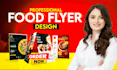 design amazing food flyer, food menu design, restaurant menu