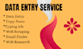 do data entry,  data collection,  email finder, web research