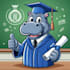 make different hippopotamus mascot logo for your company