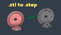 convert your stl files to stp or other 3d formats