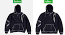 do flat lay image editing and wrinkle remove for e commerce
