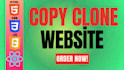 copy clone website and landing page with html css js and reactjs
