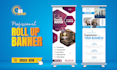 design impressive roll up banner and event banner in 8 hours
