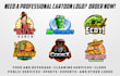design awesome logo based on cartoon characters or mascots