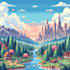 create landscape pixel art for you