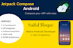 develop android apps using jetpack compose kotlin XML java flutter react native