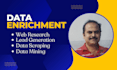 do data enrichment, data entry, database and web research