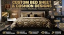 create custom seamless bed sheet, cushion and pillow designs