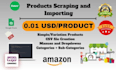 scrape products from any website or store and add to shopify or woocommerce