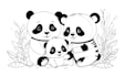 design and draw children colouring book illustrations