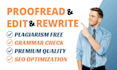 rewrite, proofread, edit, and create SEO friendly articles