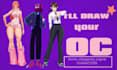 draw custom anime characters for you