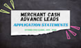 provide mca leads 2023 app statements