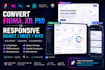convert figma to react js tailwind css , figma xd psd to responsive next,vite