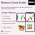 create a readymade binance clone script with a customizable option
