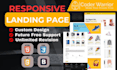 create attractive and responsive landing page design using HTML and CSS