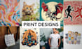 create high quality print designs using midjourney