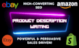 write seo optimised description for high sales