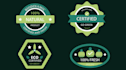 design clean  badge, patch, round sticker, label, logo design