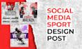 design creative sport social media post
