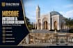 design islamic mosque exterior, interior realistic 3d render