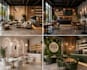 design modern 3d restaurant interior, cafe, bar and retail store rendering