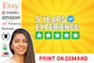 be your virtual assistant for etsy, teespring, redbubble, print on demand stores