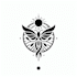 do minimalist black and white custom tattoo design