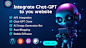 integrate chat gpt api to your website