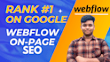 webflow on page SEO for webflow website