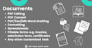 format, design, convert and create pdf, word, spreadsheets
