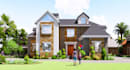 do house 3d exterior design, visualization rendering and animation by architect