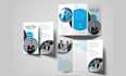 create company and digital trifold brochure design