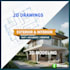 do architectural 2d drawings,3d model and interior design