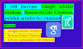 increase citations on google scholar and researchagate from journal publications