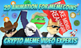 create viral 2d memecoin animations and crypto moon teasers