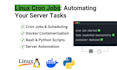 automate linux servers, docker containers, devops workflows