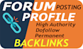 provide 100 forum posting white hat do follow backlinks