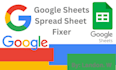 fix a google spread sheet