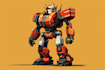 create mecha character caricature and friendship portrait