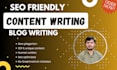 do SEO article writing, blog post writing and content writing