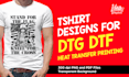artwork design for custom dtg, dtf t shirt printing