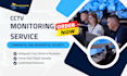 remote cctv and surveillance monitoring as security guard