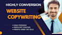 write sales copy and website copywriting